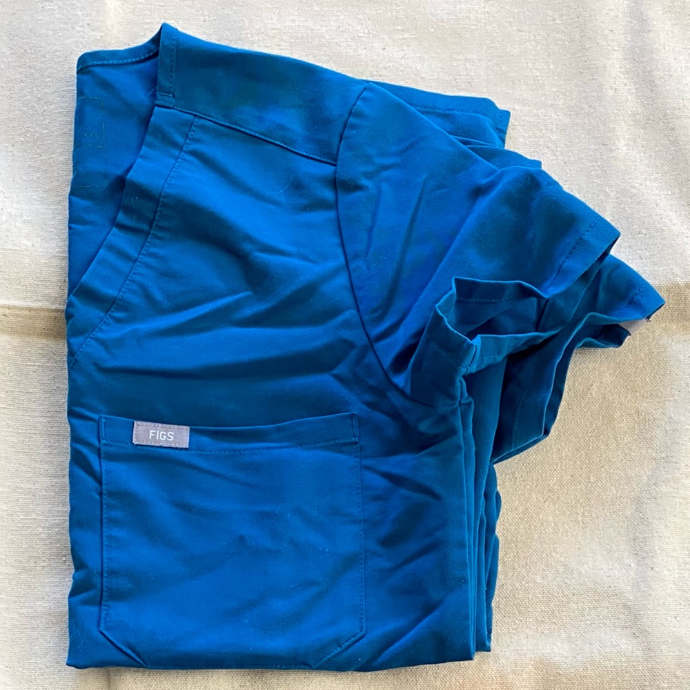 3 Piece Figs Electric Blue Scrubs